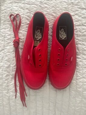 Vans Kids Classic Slip-On Canvas Shoes - Red
